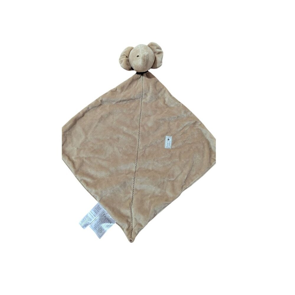 Carters Just One Year Beige Elephant Lovey Security Blanket Plush 14"Baby Soft R